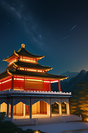 中国宫殿之美金色风华