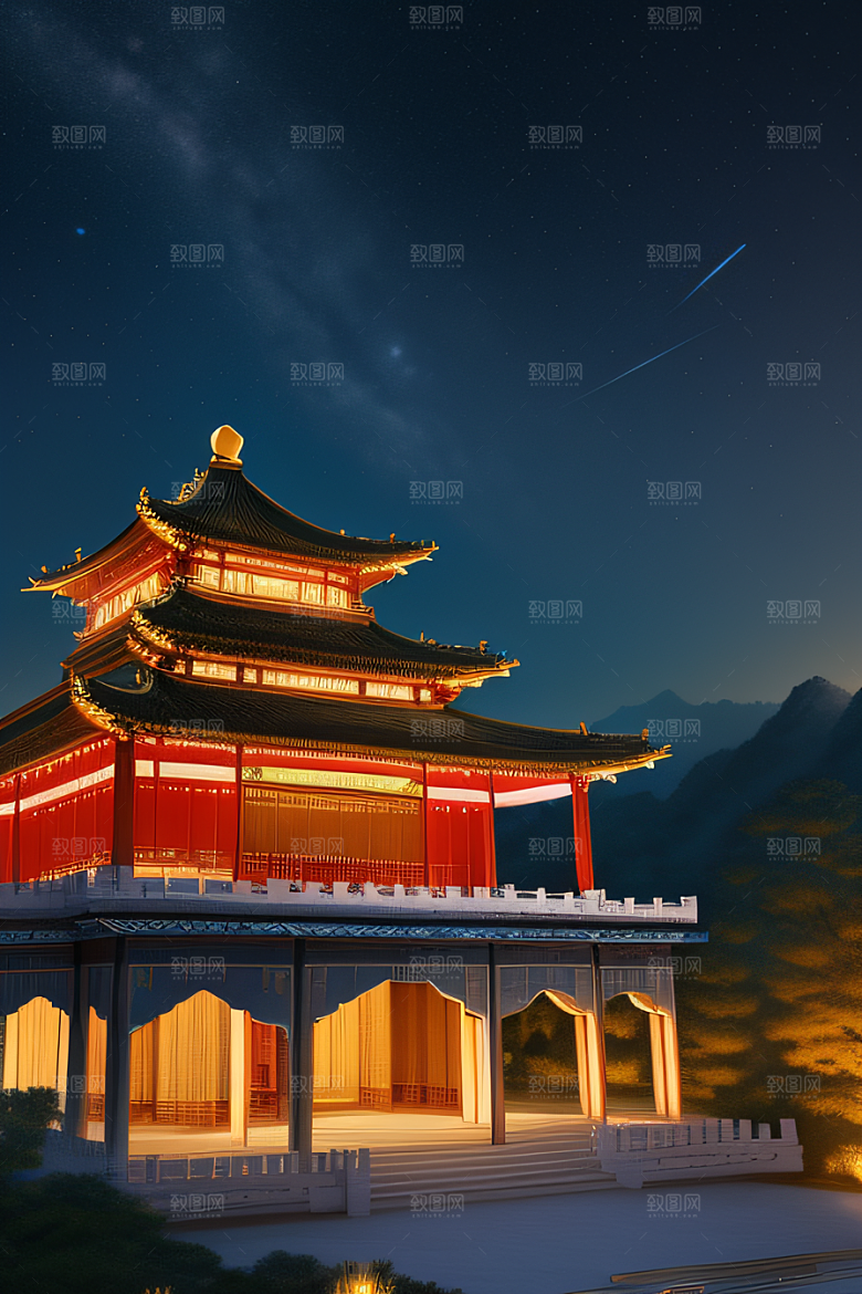 中国宫殿之美金色风华