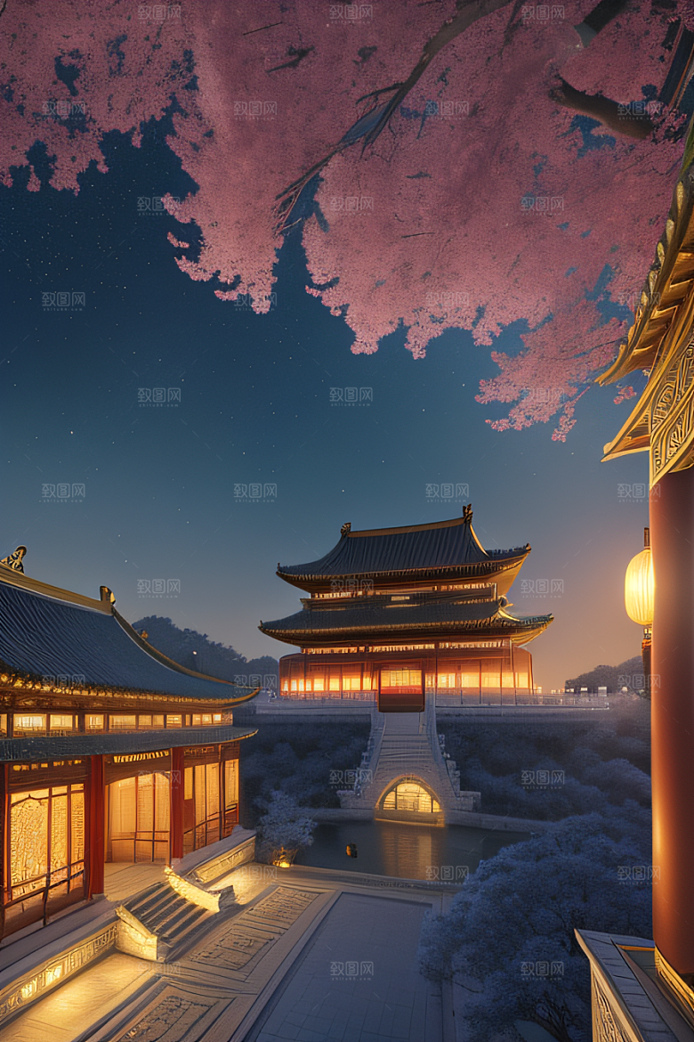 中国宫殿之美金色风华