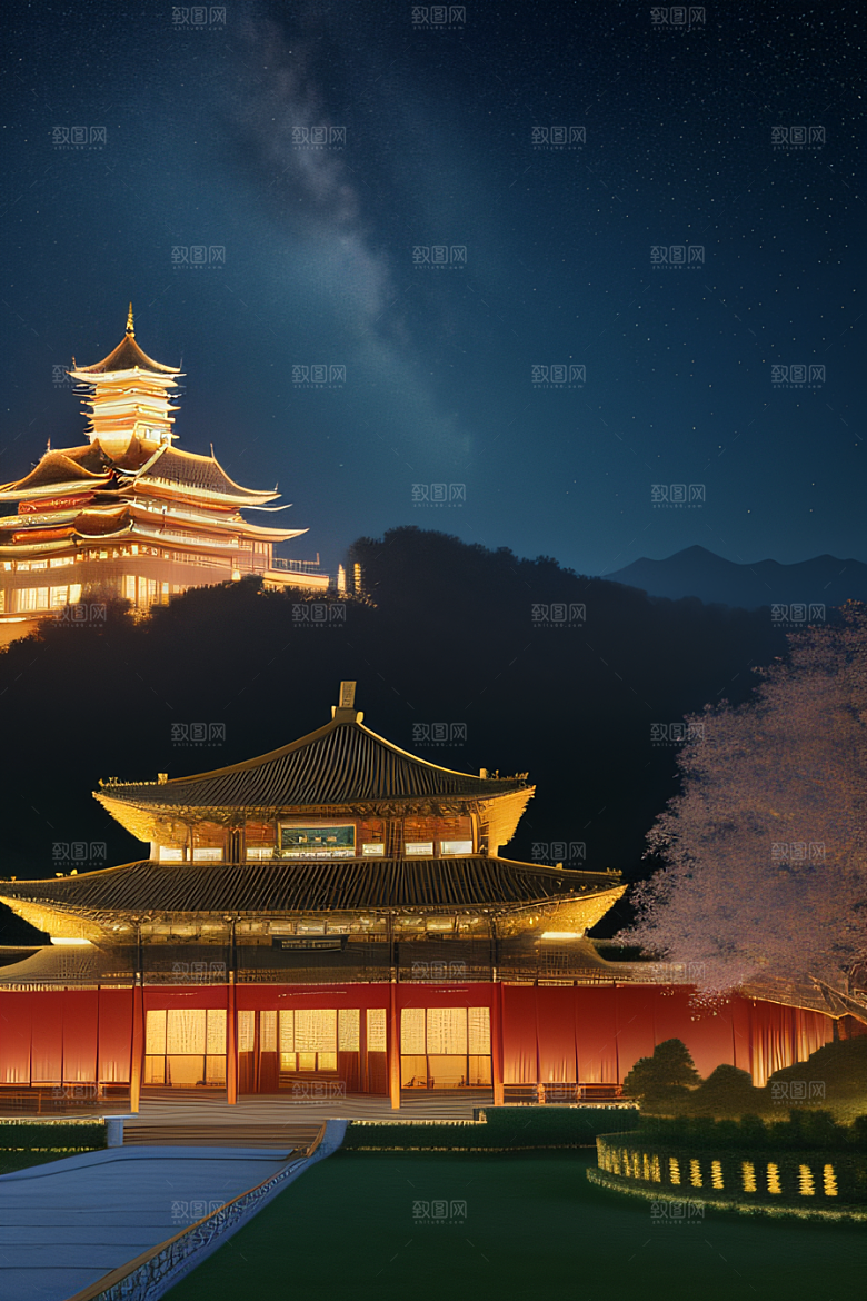 中国宫殿之美金色风华