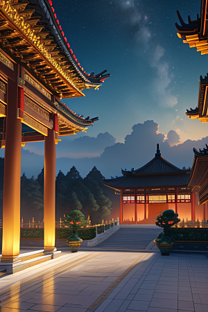 中国宫殿之美金色风华