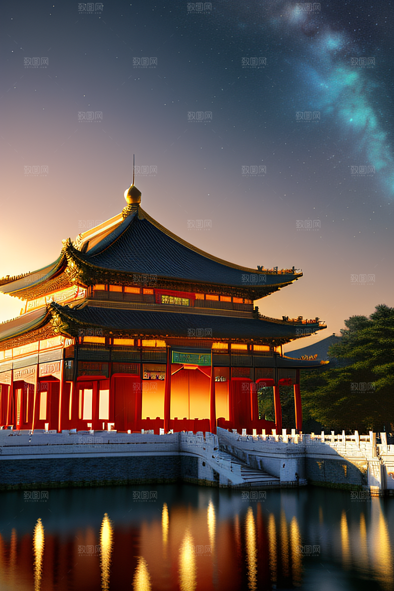 中国宫殿之美金色风华