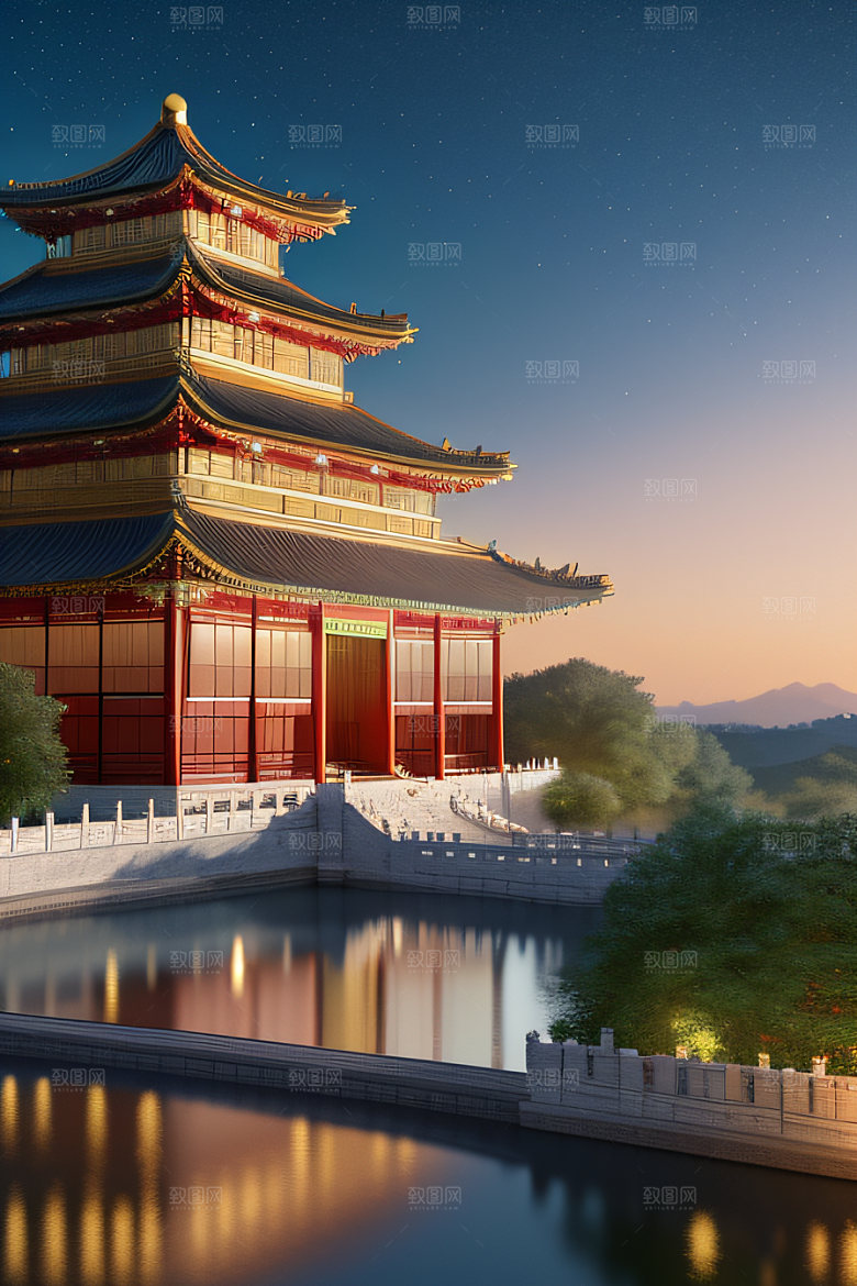中国宫殿之美金色风华