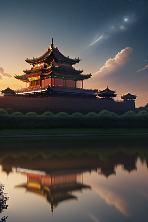 梦幻宫殿金色建筑之美