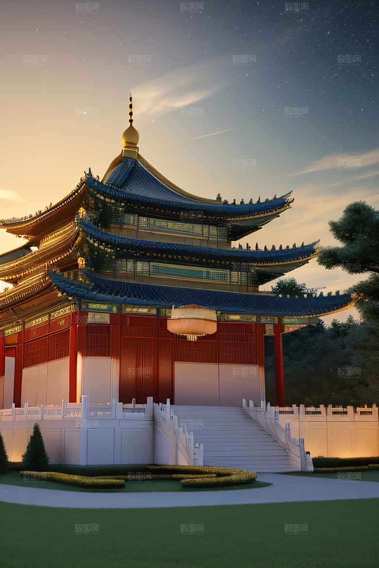 梦幻宫殿金色建筑之美