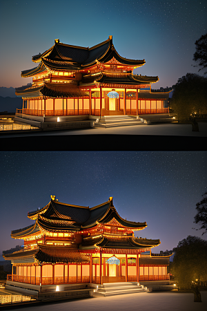 梦幻宫殿金色建筑之美