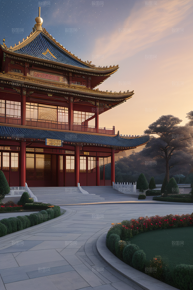 梦幻宫殿金色建筑之美