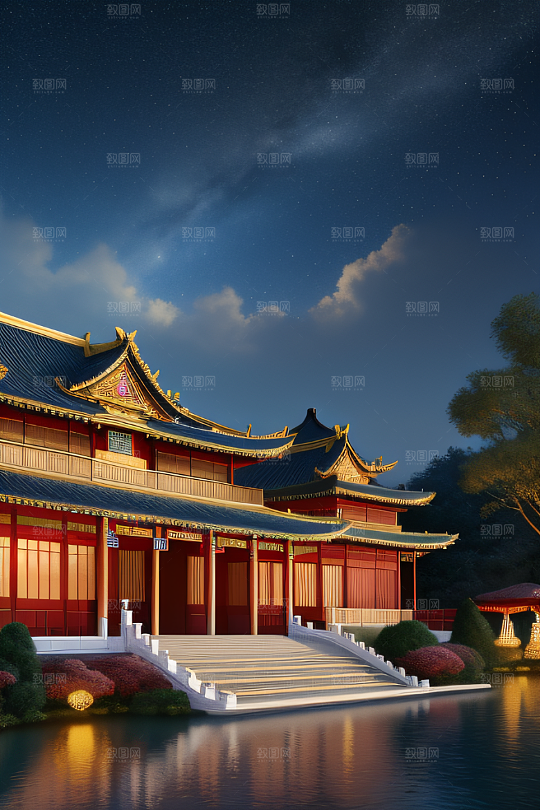 梦幻宫殿金色建筑之美