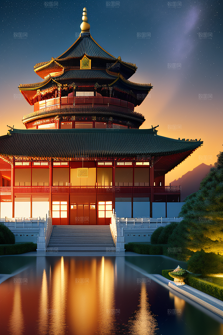 梦幻宫殿金色建筑之美