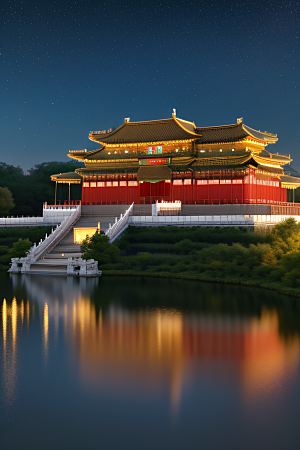 梦幻宫殿金色建筑之美