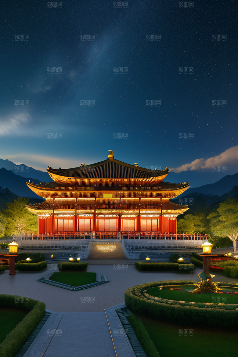 梦幻宫殿金色建筑之美