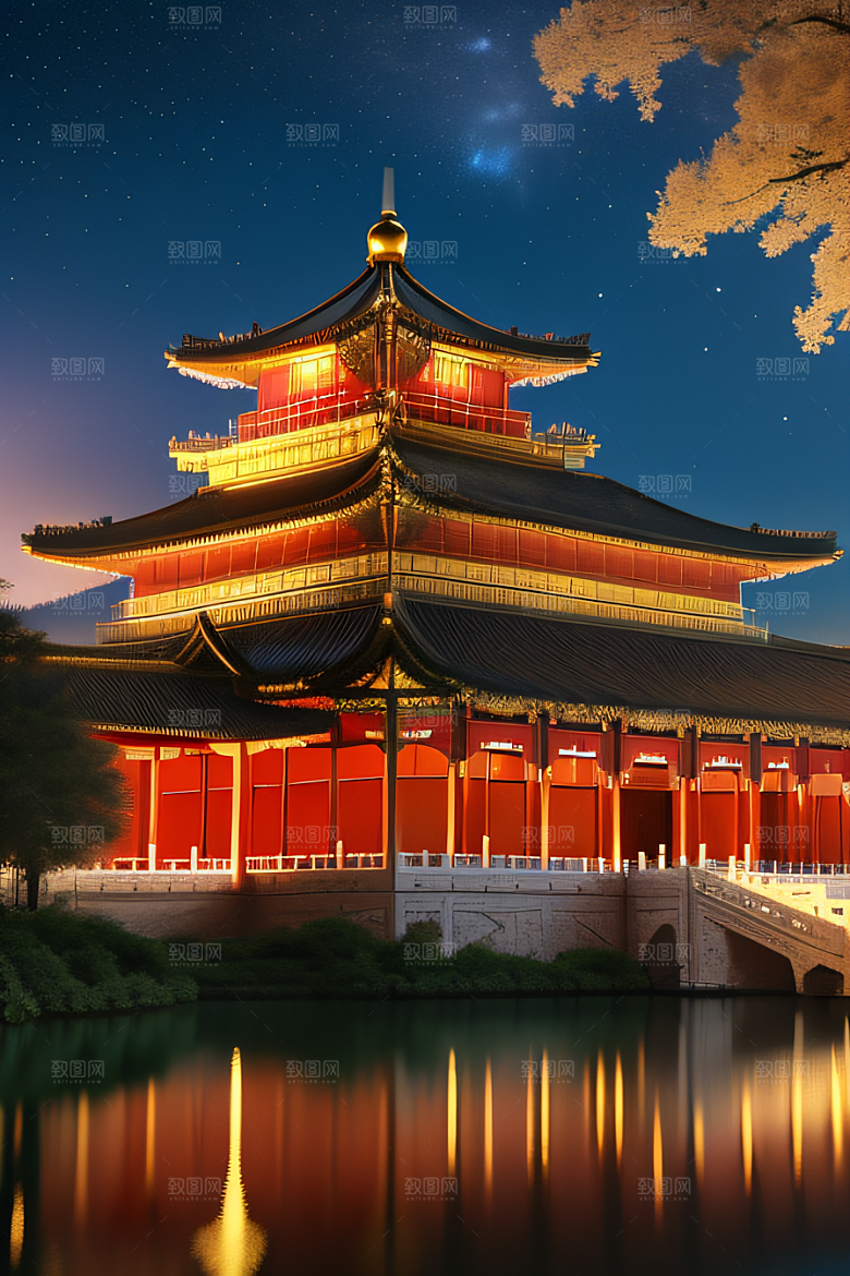 梦幻宫殿金色建筑之美