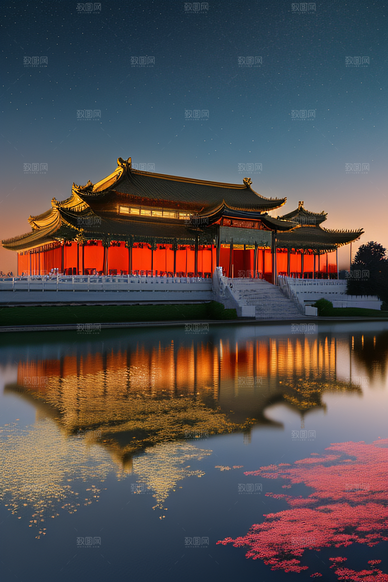 梦幻宫殿金色建筑之美