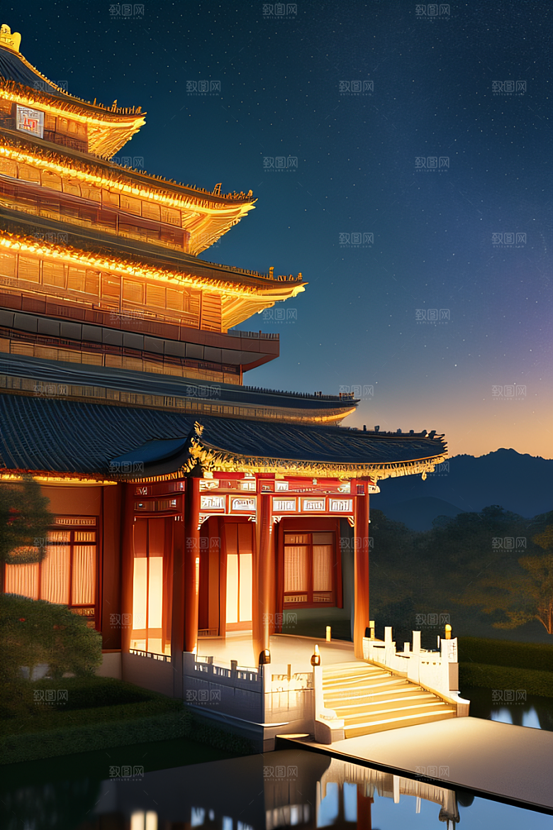 宫殿之梦奇幻夜景