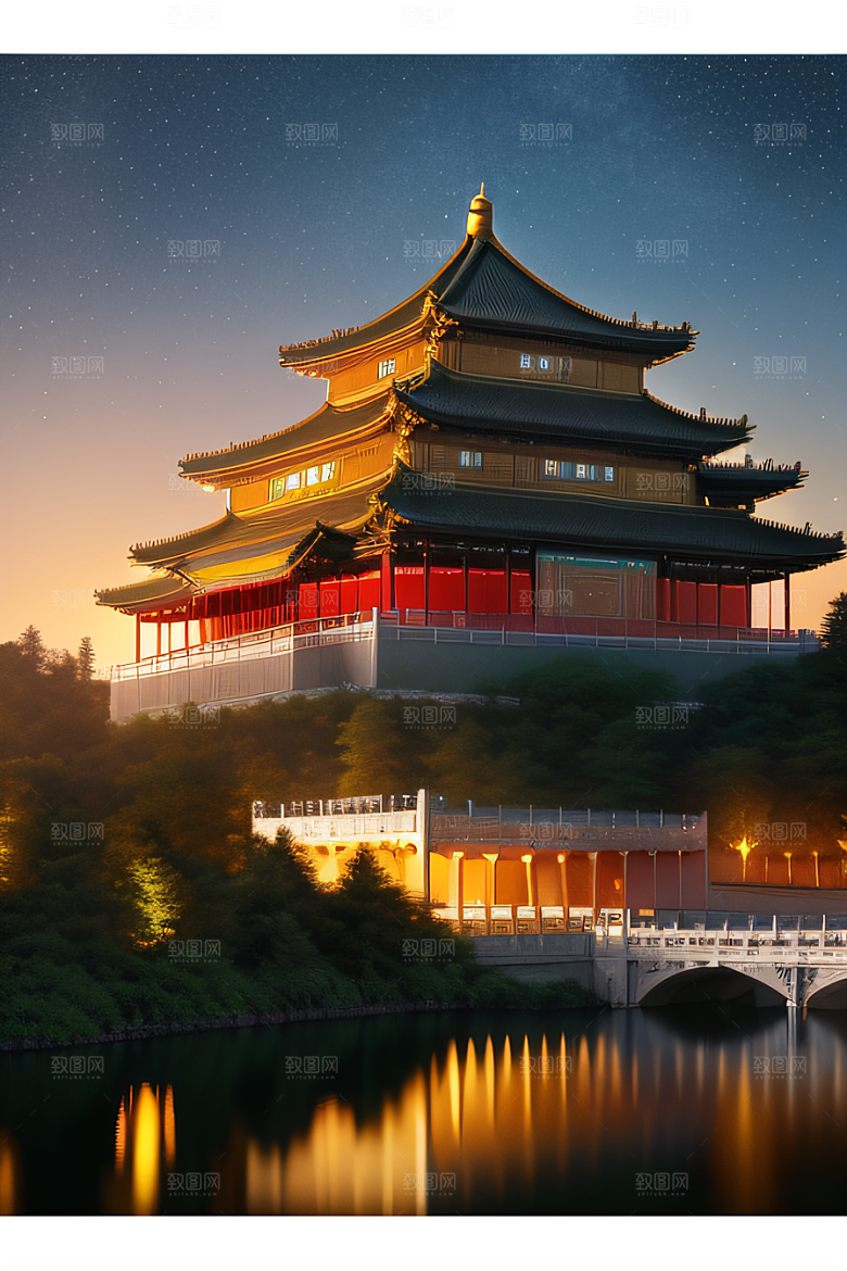 宫殿之梦奇幻夜景