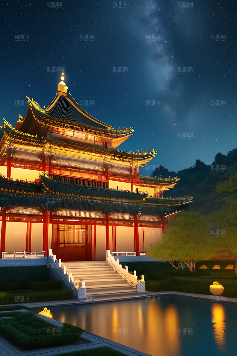 宫殿之梦奇幻夜景
