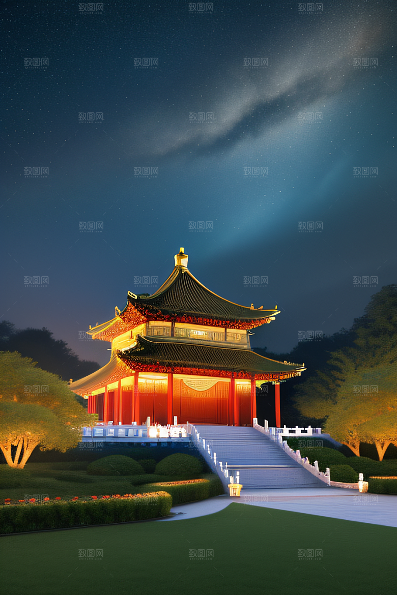 宫殿之梦奇幻夜景