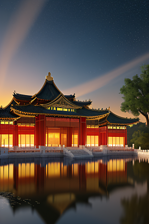宫殿之梦奇幻夜景