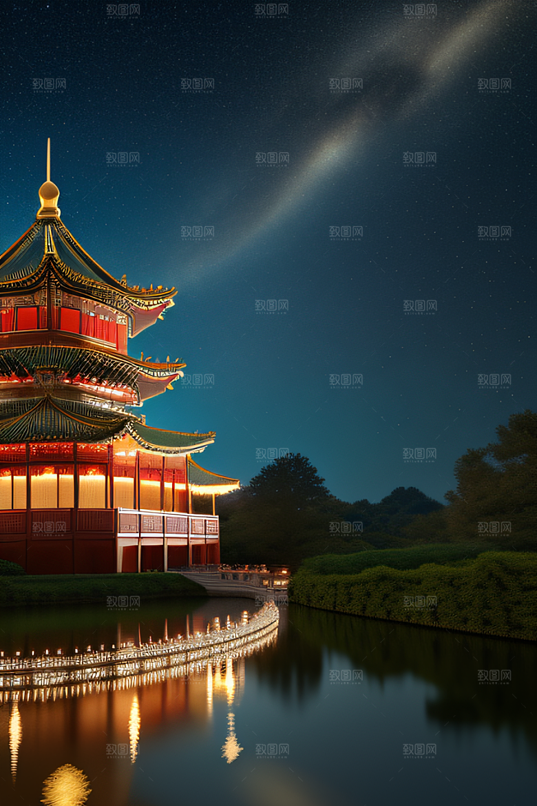 宫殿之梦奇幻夜景