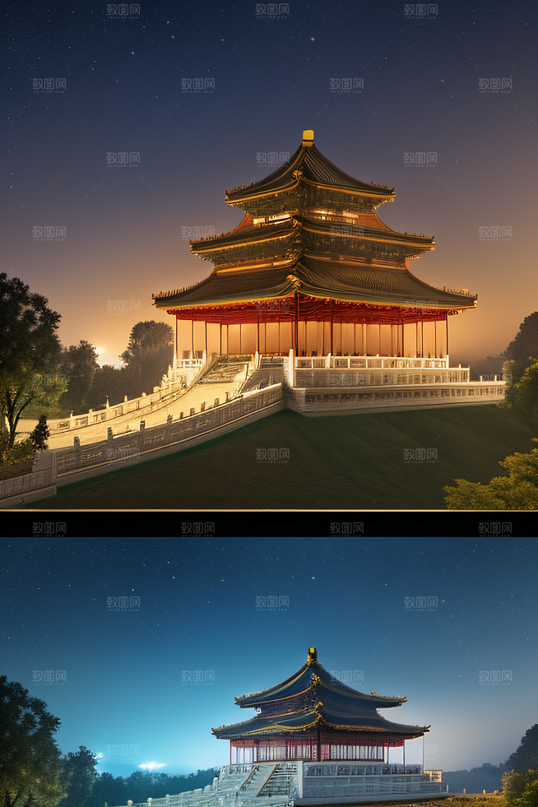 宫殿之梦奇幻夜景
