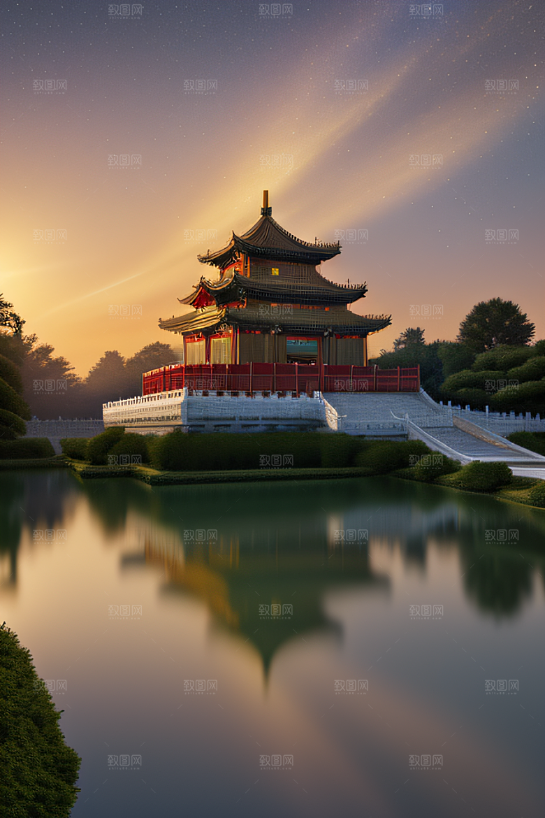 金色梦幻华丽宫殿