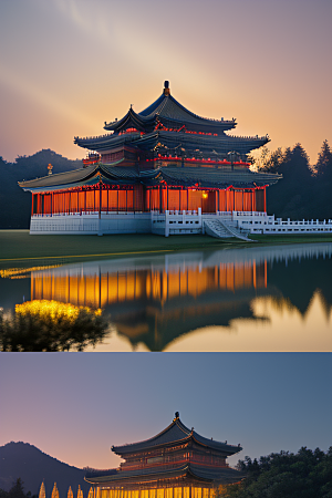 金色梦幻华丽宫殿