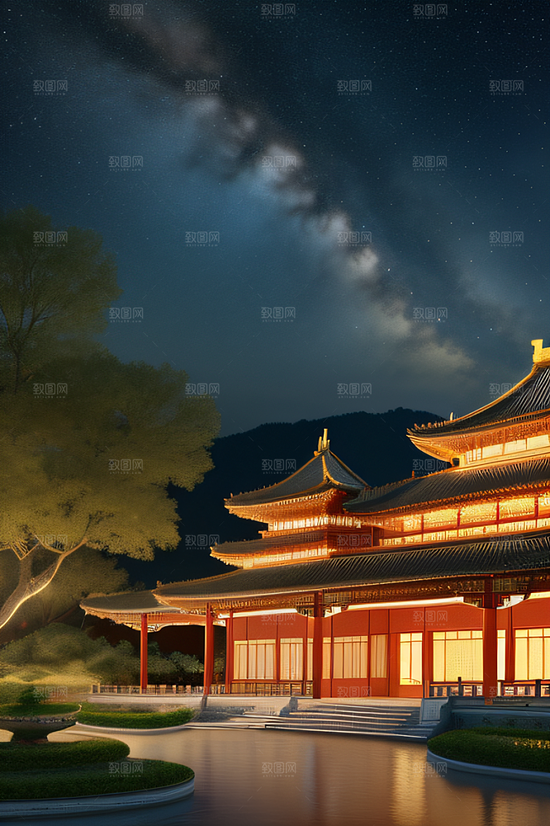 金色梦幻华丽宫殿
