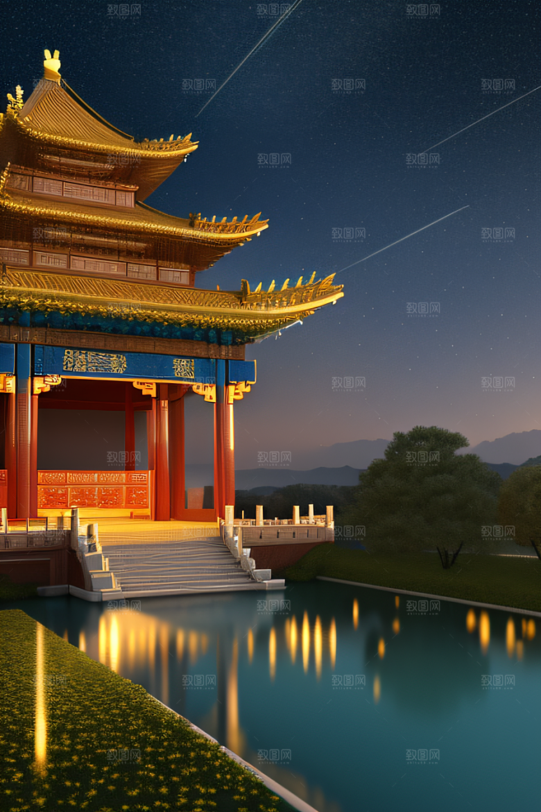 金色梦幻华丽宫殿