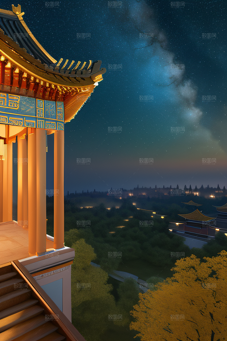 金色梦幻华丽宫殿