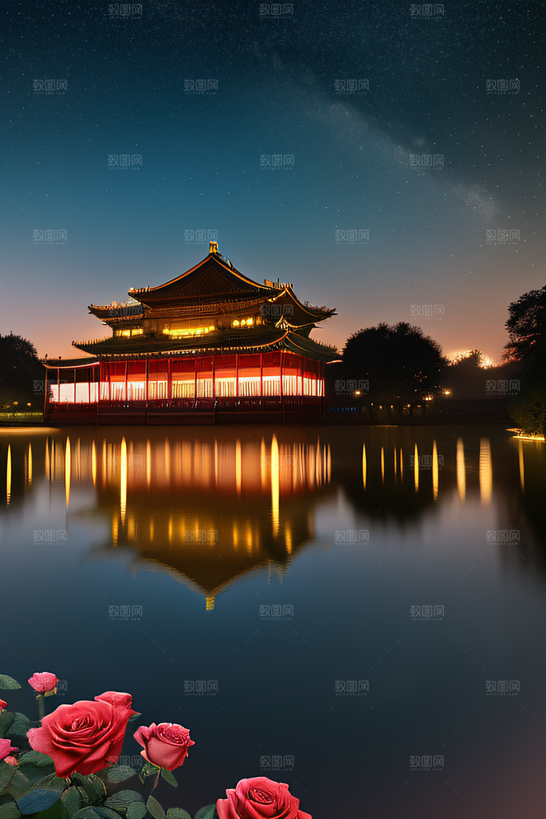 月光如诗浪漫花海