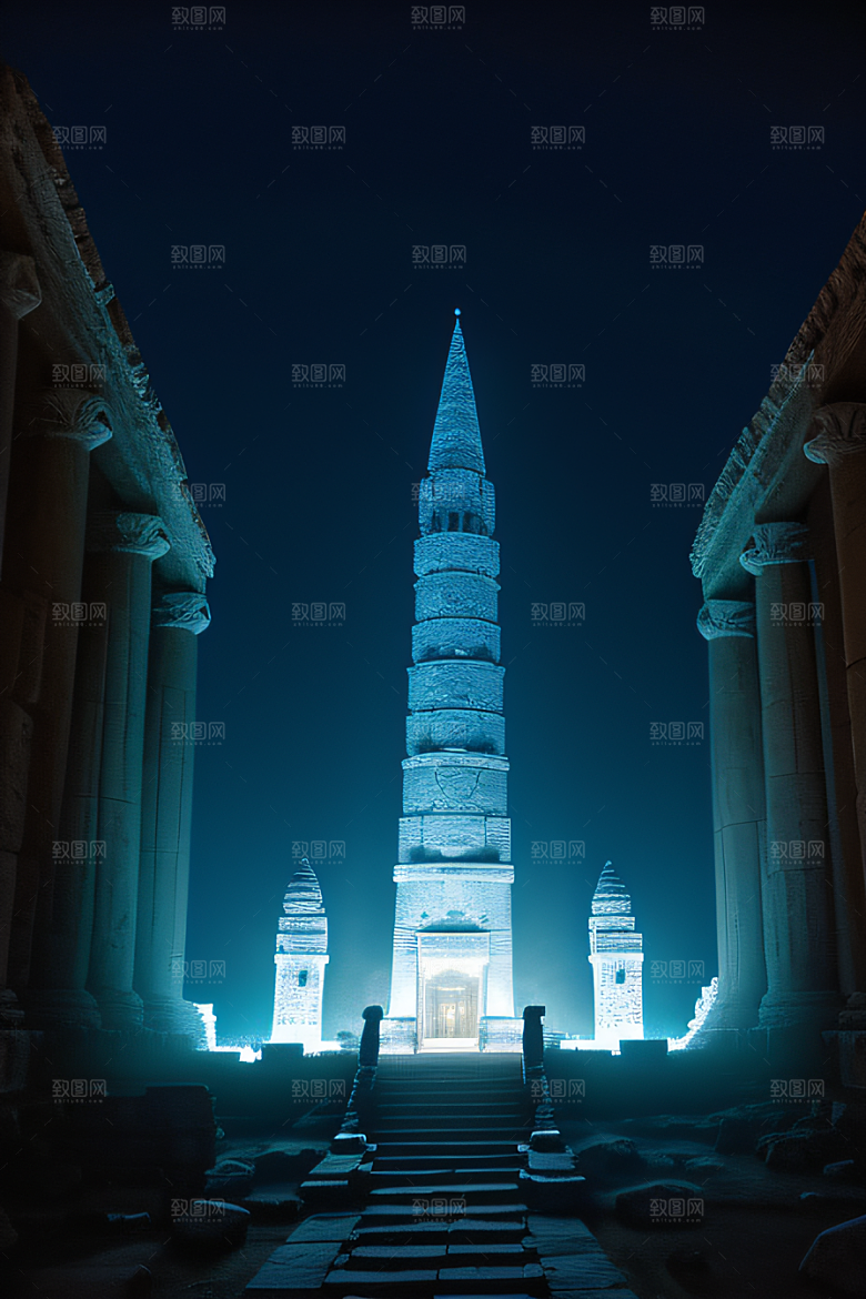 神秘废墟之旅月夜下的亚特兰蒂斯神庙
