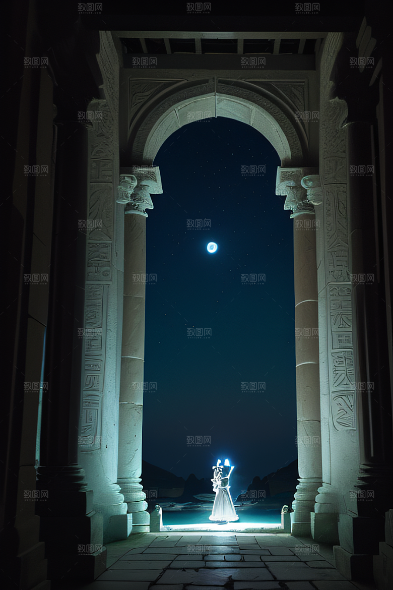 神秘古迹月夜下的亚特兰蒂斯神庙之谜