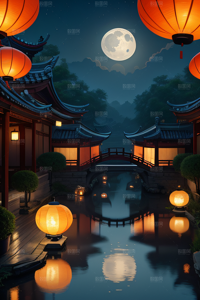 梦幻质量渲染带来的中秋奇境