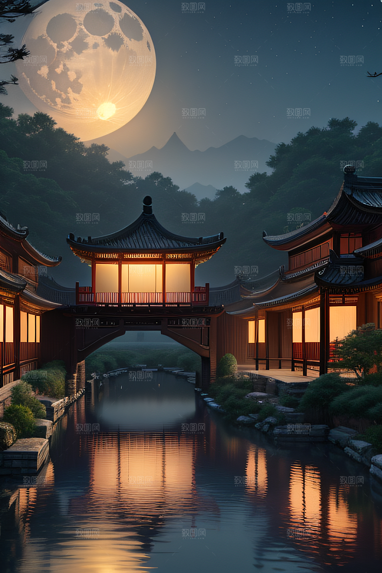 梦幻质量渲染带来的中秋奇境