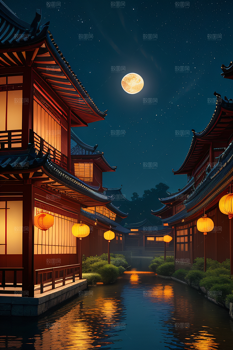 梦幻质量渲染带来的中秋奇境
