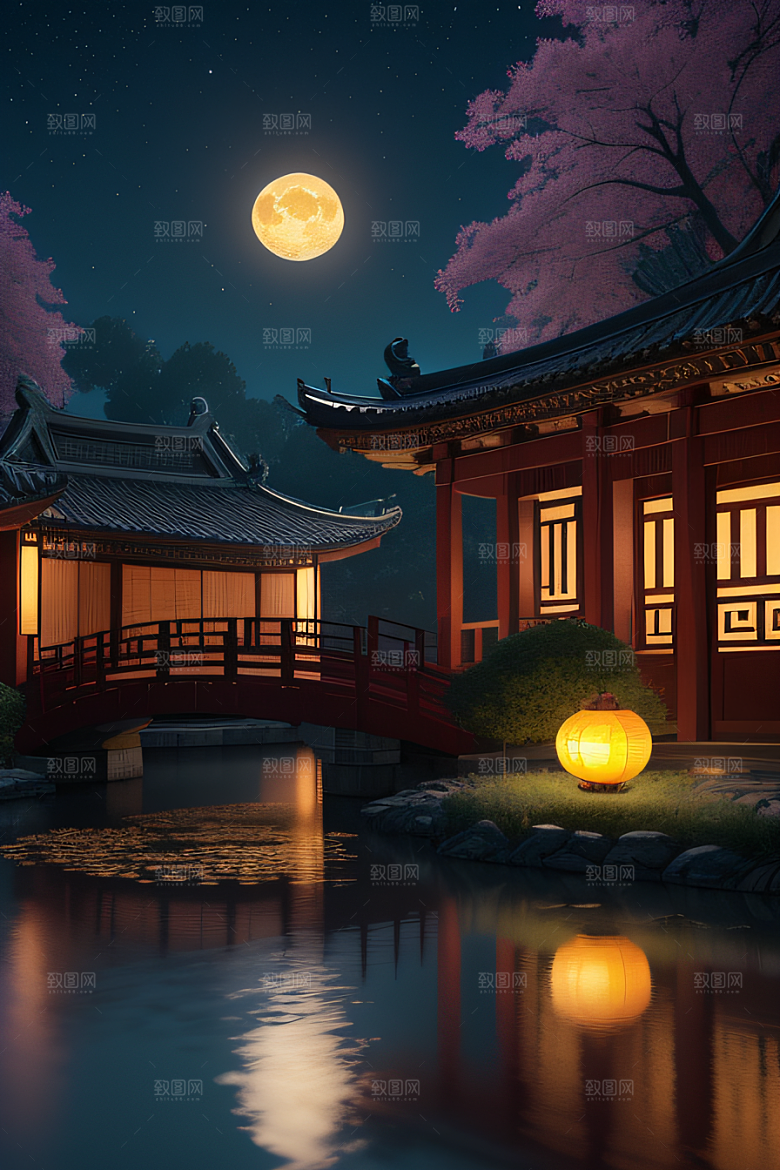 极致精确度江南风格建筑的细节描绘