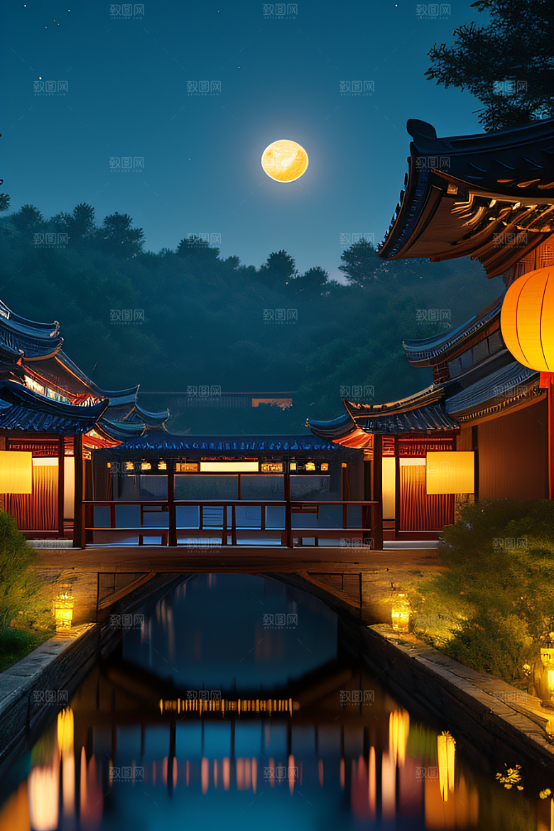 梦幻质量渲染带来的中秋奇境