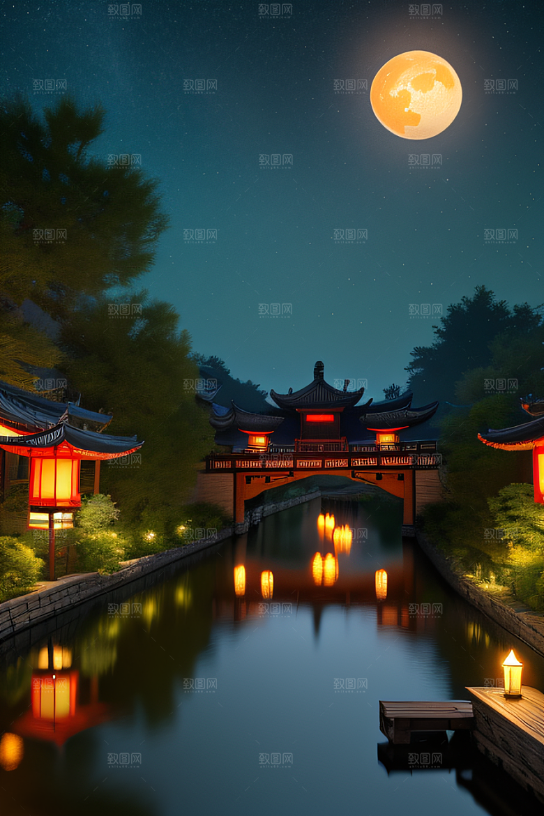 梦幻质量渲染带来的中秋奇境