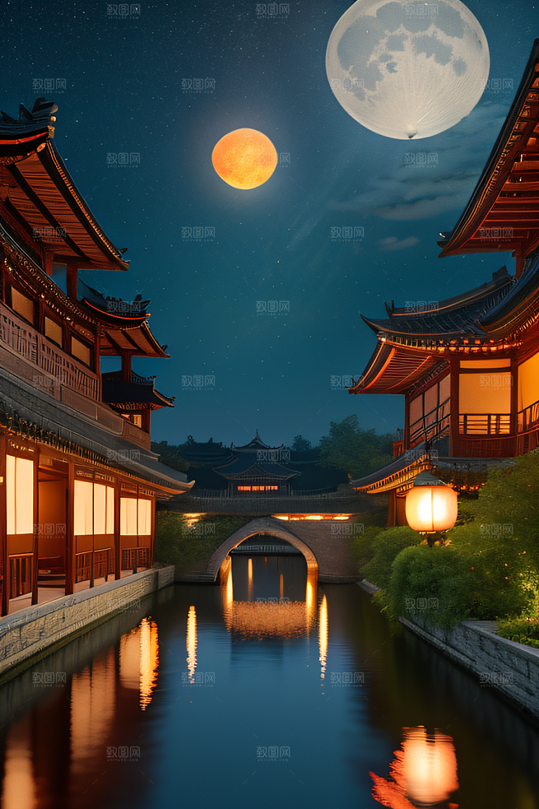 梦幻质量渲染带来的中秋奇境