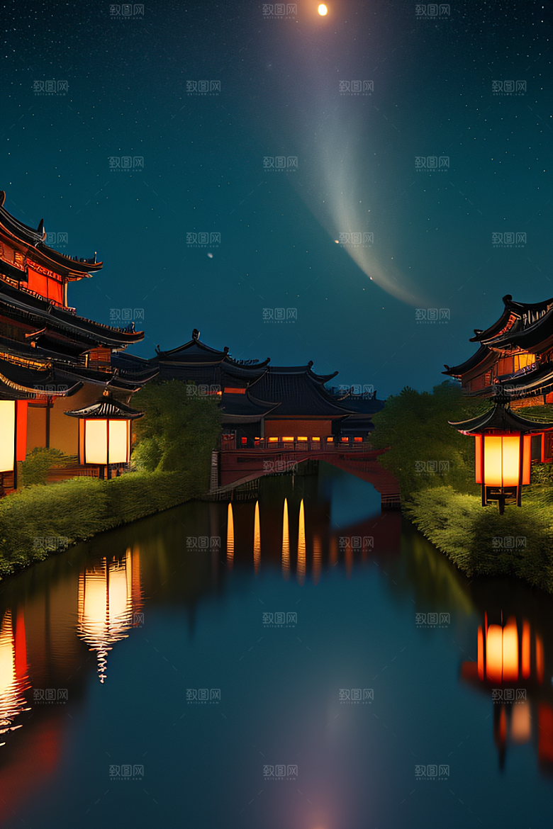 梦幻质量渲染带来的中秋奇境