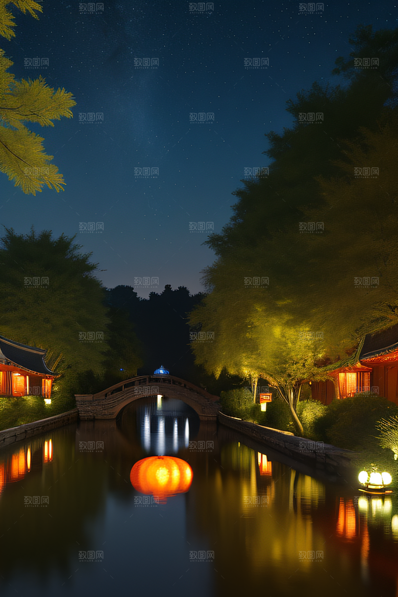 极致精确度江南风格建筑的细节描绘