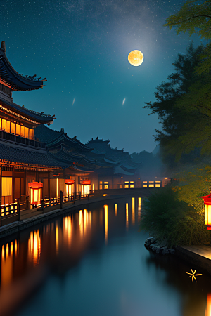 星空奇观闪烁的无数星星