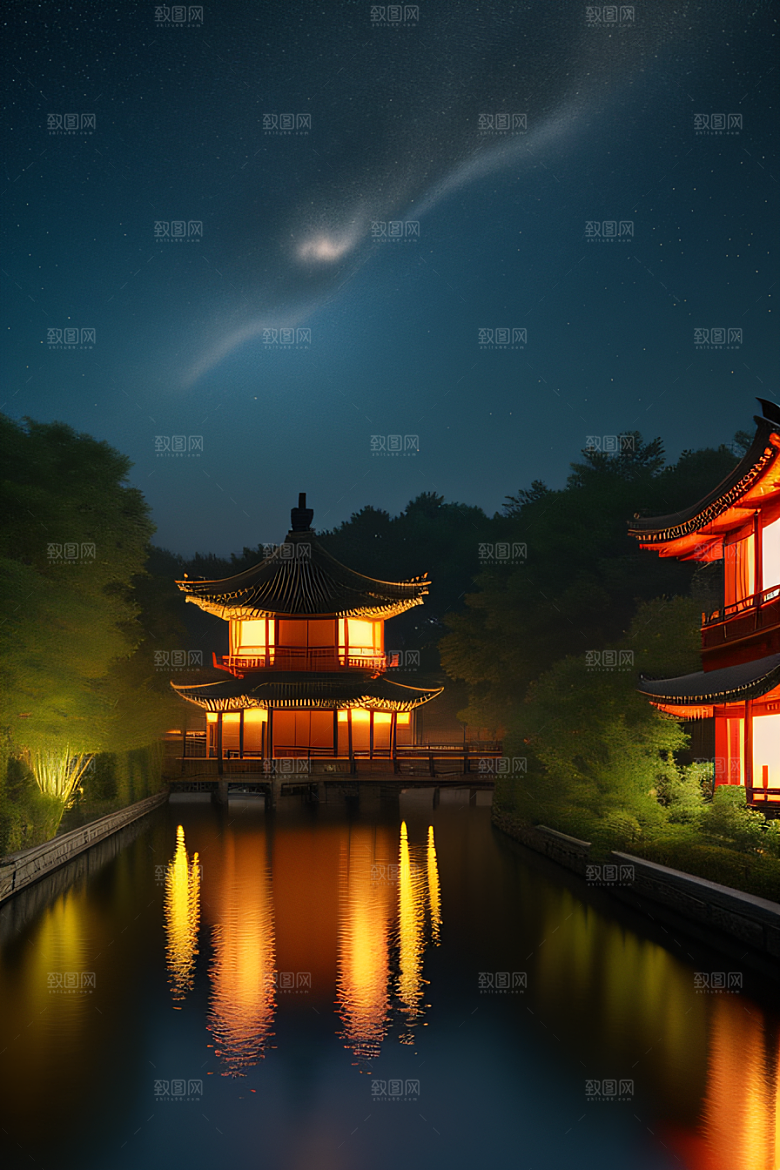 星空奇观闪烁的无数星星