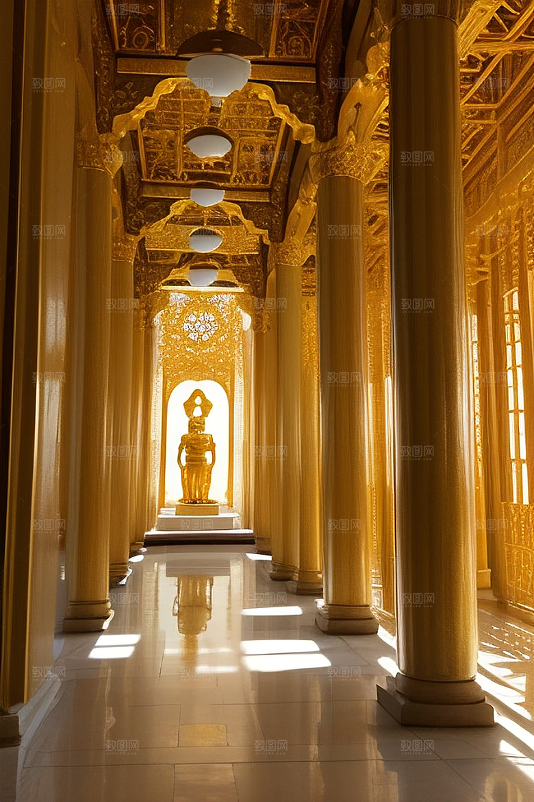神圣庄严庄重寺庙的宗教仪式