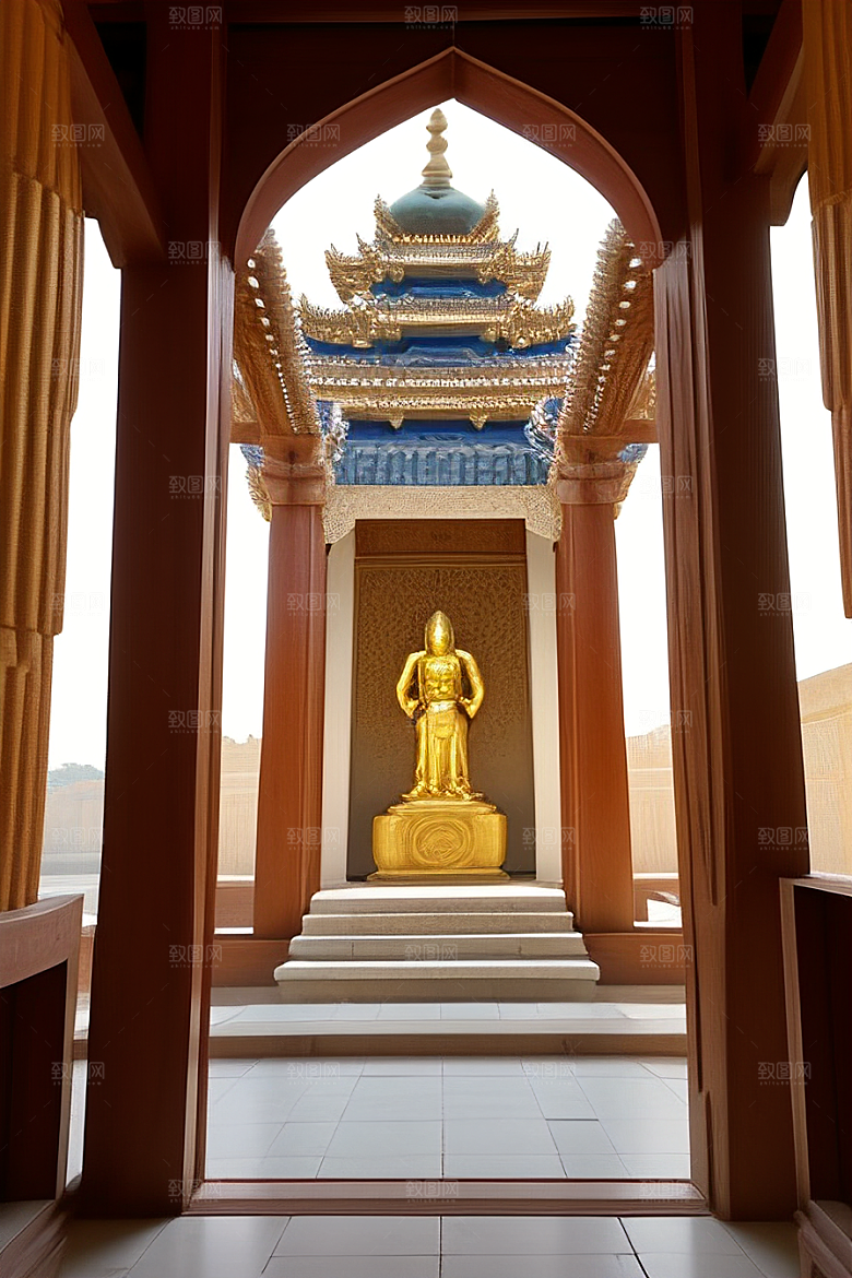 神圣庄严庄重寺庙的宗教仪式