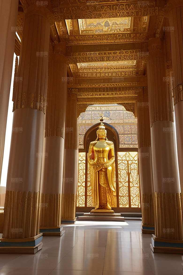 神圣庄严庄重寺庙的宗教仪式