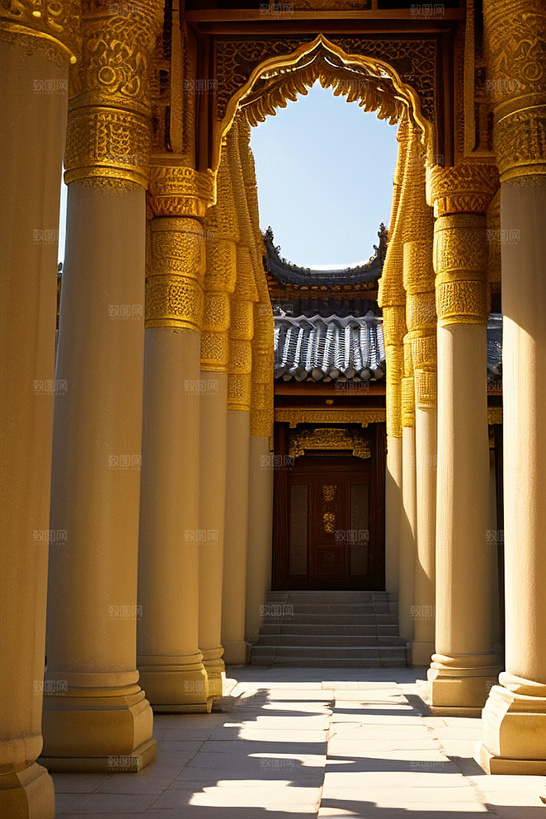 神圣庄严庄重寺庙的宗教仪式