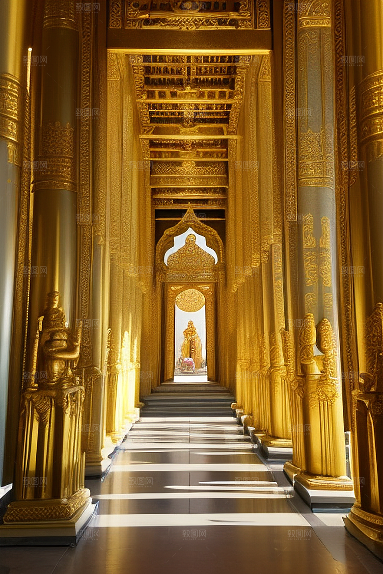神圣庄严庄重寺庙的宗教仪式