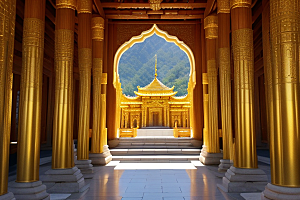 神圣庄严庄重寺庙的宗教仪式