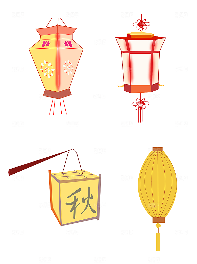 中秋节矢量插画设计素材